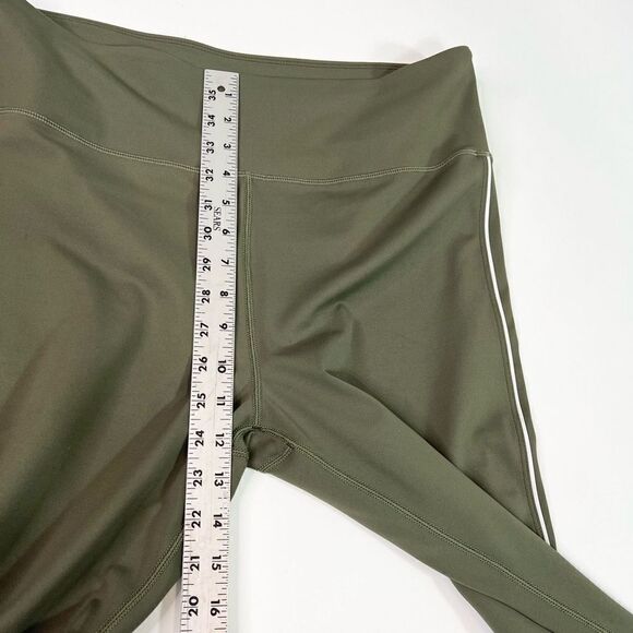 Zyia Active Leggings Womens 20 Khaki Green Logo Stripe Light 'N Tight High Rise - Picture 7 of 12